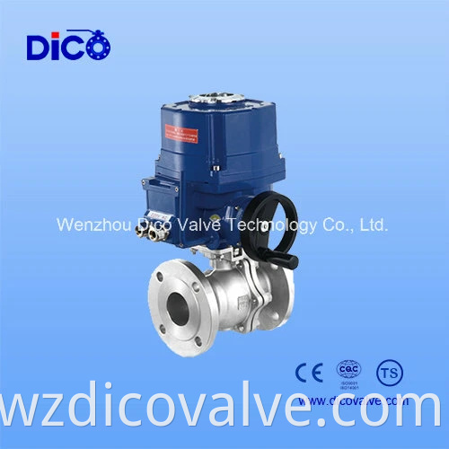 Pneumatic and electric flange ball valve